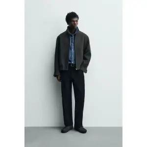 자라 ZARA 스트레이트 핏 코듀로이 팬츠 바지 - 블루 그레이 3791270