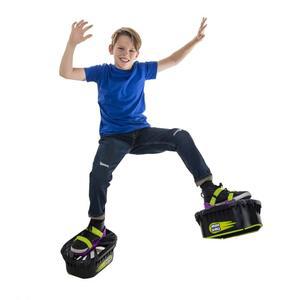 문 슈즈 바운시 슈즈, 발을 위한 미니 트램폴린, 한 사이즈, 새롭고 개선된 제품, 재미있고 내구성이 뛰어나며 도구 조립이 필요 없고 운동 발달, 최대 무게 130파운드.