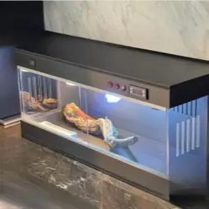 파충류 사육장 케이지 키우기 거미 도마뱀 자동온도조절 슬라이딩 거북이 은신처