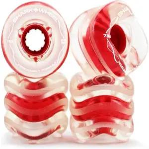 샤크 휠 60mm 78a 스케이트보드 팀 레드 숨기기 라이더 시그니처 허브로 시리즈 클리어