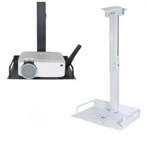 천장형 빔 프로젝터 받침대 회의실 스탠드 선반 거치대 미니빔 행거 화이트 천장용