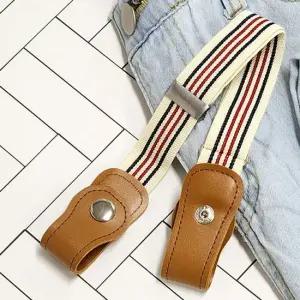캐쥬얼허리띠 프리 노버클 프리 벨트 스트라이프 노버클 무압박 탄성벨트 버클없는