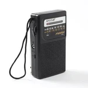 휴대용 작은 아날로그 AMFM 라디오 radio (블랙) (WF22DDE)