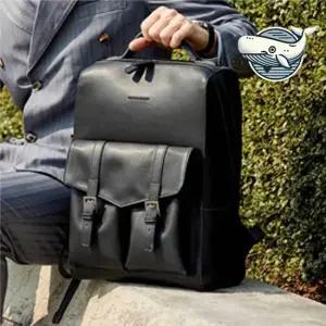 세련된 복장용 가죽 백팩 슬림형 서류 수납 캔버스백팩 패션백팩 빈티지백팩 직장인백팩