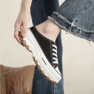 여성 데일리 스니커즈 블로퍼 통굽 캔버스화 뮬 단화 여자운동화 여성뮬 여성스니커즈