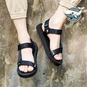 여자 남자 캐주얼 스트랩 샌들 블랙 일상용 여름샌들 스틸레토뮬 운동화블로퍼