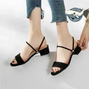 여성 여름 스웨이드 스트랩 샌들 슬리퍼 편안한 여름샌들 스틸레토뮬 운동화블로퍼