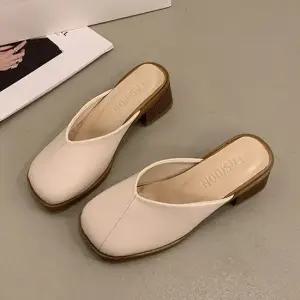 3컬러 여성 데일리 베이직 모던 미들힐 블로퍼 여자로퍼 여성블로퍼 여성뮬 여성샌들