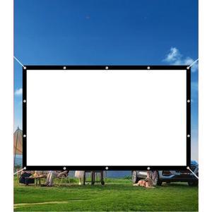 빔 스크린 접이식 휴대용 캠핑 천 180인치 원단