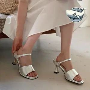 여름 하이힐 반전 슬리퍼 스퀘어 뮬 샌들 쪼리 통굽슬리퍼 사무실슬리퍼 키높이슬리퍼