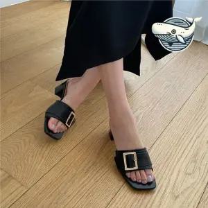 시원한 여름 슬리퍼 힐 편안한 캐주얼 신발 쪼리 통굽슬리퍼 사무실슬리퍼 키높이슬리퍼