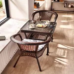 라탄 야외 테이블 식탁 베란다 세트 발코니 정원 테라스