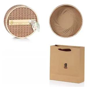 선물용 송편바구니 대나무박스 사각 떡바구니 선물 원형