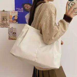데일리 캐주얼 심플 베이직 캔버스 에코백 숄더백
