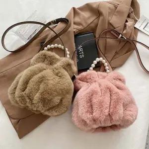 MT463 페이크퍼 토트 크로스백 여성 진주 털가방 미니백 여자가방