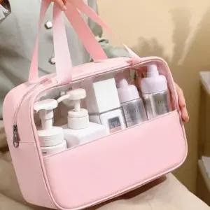 휴대용 휴대용 메이크업 화장파우치 세면가방 워시백 PU 대형