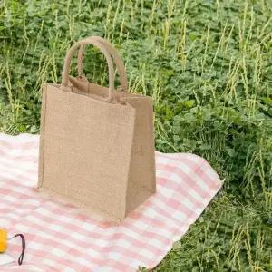 리넨베이지 에코백 리넨가방 26X30cm 심플한가방