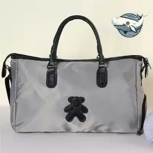 다용도 수납 보스턴백 여행 가방 곰돌이 패치 여행가방 캠핑가방 운동가방