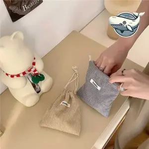 귀여운 코듀로이 여행 소품 파우치 이너백 파우치백 파우치가방 휴대폰파우치