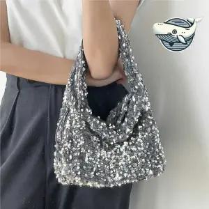스팽글 장식 캐주얼 미니 토트백 여름 가방 여성토드백 여성토트백 피크닉가방 탑핸들백