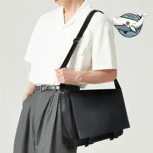 베이직 스타일 남여공용 크로스백 더블 버클 옆으로매는가방 학생메신저백