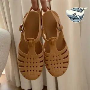 여름 아쿠아 젤리 샌들 방수 여성용 편안한 젤리슈즈 젤리샌들 여성샌들 젤리플랫슈즈