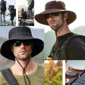 빅사이즈 아웃도어 스트링끈 남자 낚시 메쉬 등산 남성벙거지 헬프그린 정글모자 대두