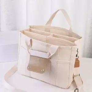 2컬러 캔버스백 데일리 토트 기저귀가방 크로스백