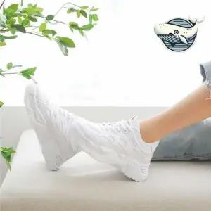 세련된 편안한 여성 어글리슈즈 보드화 화이트 키높이운동화 여자신발 통굽운동화