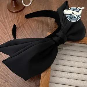 세련된 블랙 여름 헤어밴드 리본 장식 헤어 반다나 남자헤어밴드 리본머리띠