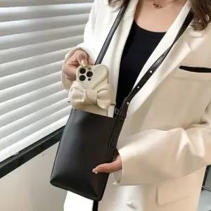 데일리 핸드폰 카드 수납 레더 미니 크로스백 가방