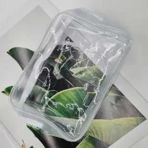 화장품 투명 화이트 파우치 중형 방수 PVC