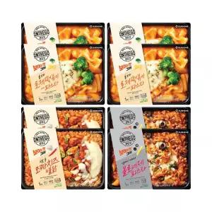 아워홈 온더고 통모짜 로제 떡볶이 with 파스타 320g, 4개+통모짜치즈 불닭 290g, 2개+라구 볼로네제 파스