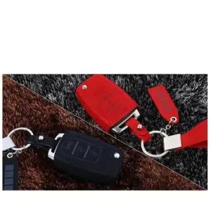 쌍용 티볼리 고급 스웨이드 자동차 차키 홀더 블랙