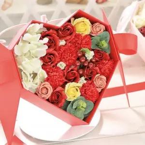 하트리본 용돈박스 비누꽃 어버이날 선물 레드 이벤트