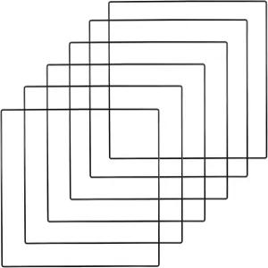 프라멘디노 DIY 블랙용 12인치 정사각형 메탈 플로럴 후프 화환 드림 캐처 링 6팩