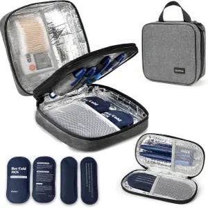 대형 쿨러 여행용 케이스 TSA 승인 4 스 팩 2x90g 2x80g 펜 및 용품 정리함에 한 휴대용 냉장 소형 백