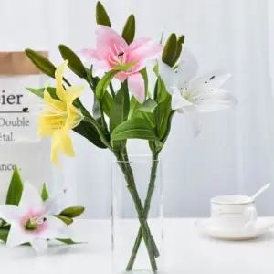 백합 인조꽃 아름다운 분위기 사계절 장식 우아함