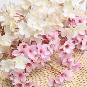 복숭아 꽃 조화 인조 모형 홈 인테리어 장식 플라워