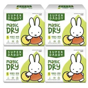 슈퍼대디 미피 매직드라이 팬티 기저귀 4팩 특대형, 88매