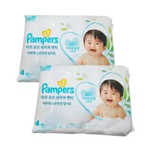 팸퍼스 2026 프리미엄 터치 오브 네이처 팬티형 기저귀 4단계 x144매