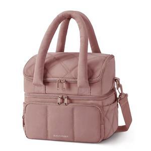 직장 피크닉 더블 여성 퀼트 도시락 데크 위한 식사 준비를 여행 도시락 단열 백스마트