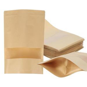 패티킬 스탠드업 12인치 파우치 크래프트 종이 가능한 봉투 파우치 40팩 16 재밀봉