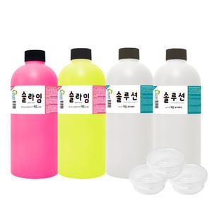 [스노우키즈] 슬라임만들기1000ml 2색세트 촉감놀이 유아물감 어린이물감 오감놀이 칼라액체괴물