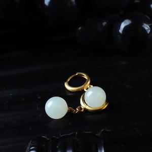 (JADE U) 제이드유 춘천옥 / O형 원터치 옥귀걸이