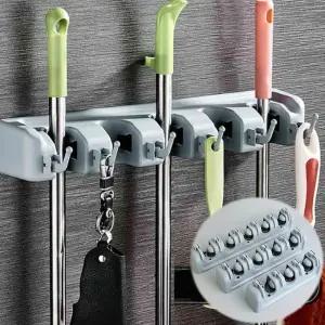 대걸레 밀대 마대 마포 청소도구 걸이 수납 홀더 3공 5공 다용도 걸이