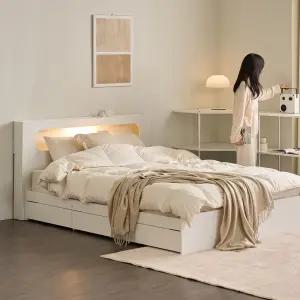 파로마 로라LED 수납침대 퀸사이즈 프레임만