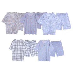 필굿 주니어 남성 쿨 냉감 반팔 반바지 여름 잠옷세트 중 고등학생 청소년 실내복 홈웨어 패밀리룩 파자마