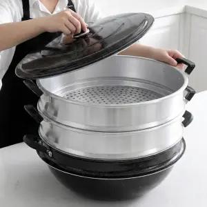 국산 대형 3단 찜솥 큰냄비 만두 찜기 업소용 곰솥 찜통 찜냄비