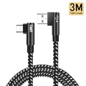 [UM2] ㄱ자형 C타입 게이밍 90도 고속 충전케이블 휴대폰충전 3M